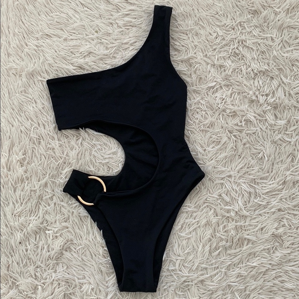 Nwt Louisa Ballou Black Half Moon One Piece Sz Xs — image 4 of 6